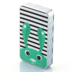 kinip10000 聚合物超薄移动电源 条纹兔A可爱卡通迷你充电宝评测